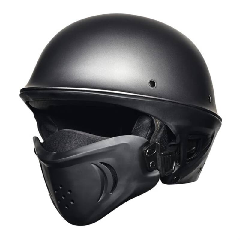 Mode Utendørs Cruiser Motorradhelm Halbhelme für Motorradhelm Retro Send Tactical Nose All-Season Touring Motorrad Erwachsene DOT omologato ABS von 100junzidao