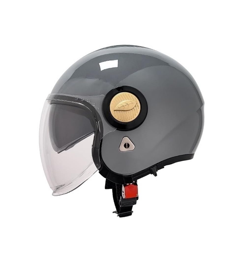 Motesen Motocross Helm Leicht und bequem Offene Helme für Motorradhelm Classic EUR 2205 Uk Road Legal Herren 3/4 Helm Ganzjahres-Mountainbike Doppellinsen ABS von 100junzidao