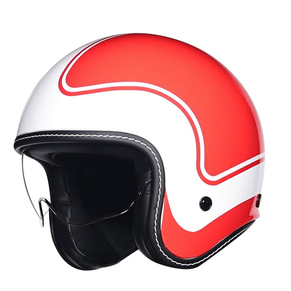 Moto Bike Abs All-Season Eur 2205 Uk Road Legal Lovers Fashion Wind Resistant Light and Convenient Removable Lining Scooter Safety 3/4 Helmet von 100junzidao