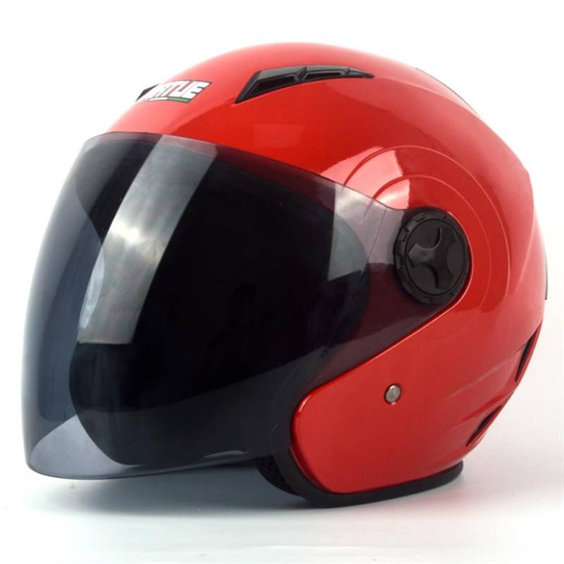 Motorrad Helm Full Face EUR Omologato Offene Helme für Motorrad Helm für Frauen Leichte Versilberte Spiegel Herren Jungen 3/4 Helm ABS Abnehmbare Auskleidung Off-Road Motorrad von 100junzidao