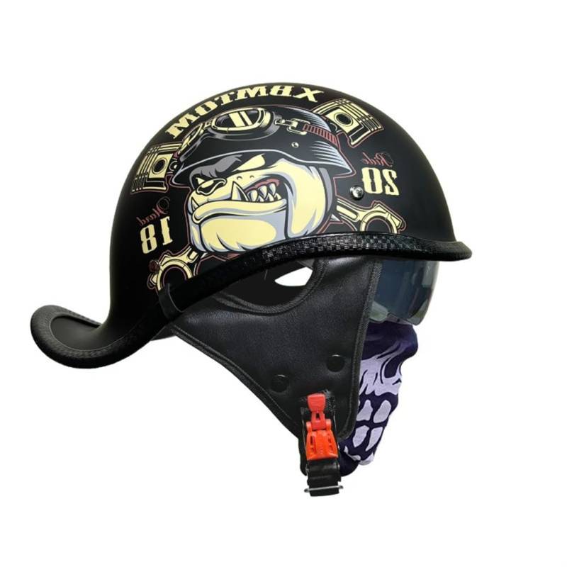 Motorradhelm Abdeckung EUR Halbhelme für Motocross Helme Frauen Casual abnehmbares Futter Off-Road Ganzjahres-Touring Roller Motorrad Mann Jungen ABS Gesicht Handtuch von 100junzidao