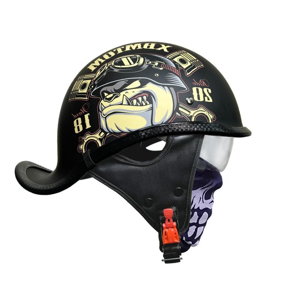 Motorradhelm Abdeckung EUR Halbhelme für Motocross Helme Frauen Casual abnehmbares Futter Off-Road Ganzjahres-Touring Roller Motorrad Mann Jungen ABS Gesicht Handtuch von 100junzidao