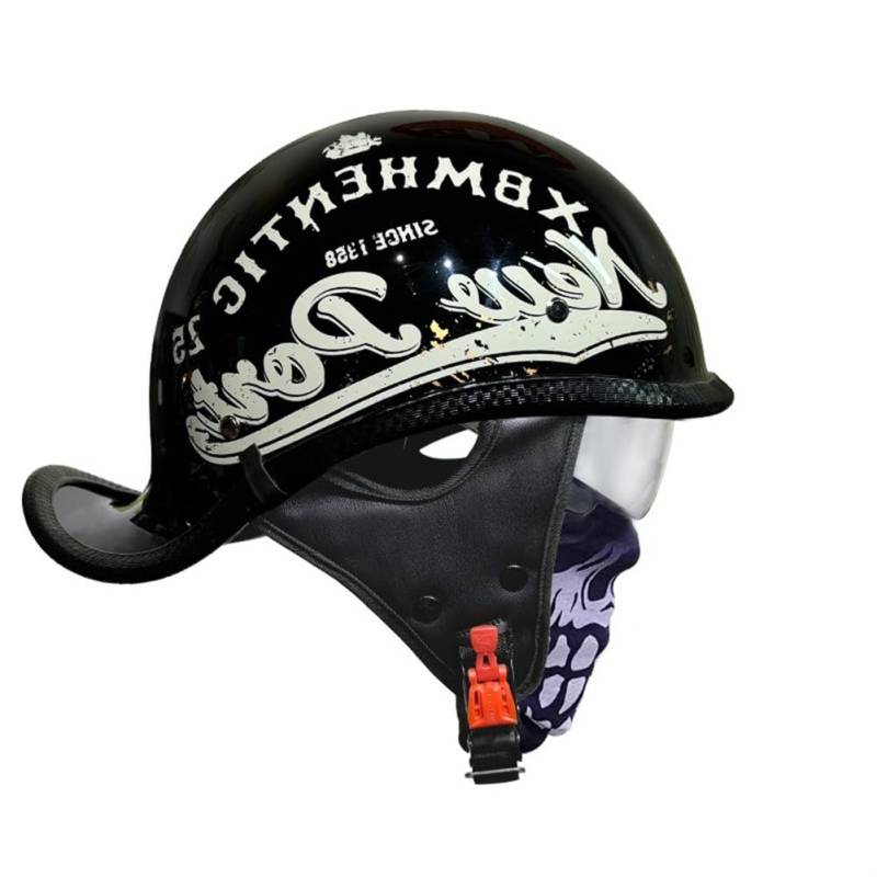 Motorradhelm Abdeckung EUR Halbhelme für Motocross Helme Frauen Casual abnehmbares Futter Off-Road Ganzjahres-Touring Roller Motorrad Mann Jungen ABS Gesicht Handtuch von 100junzidao