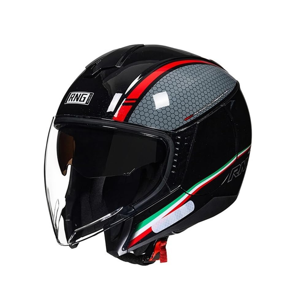 Motorradhelm Cafe Racer DOT omologato Offene Helme für Cruiser Motorradhelm Herausnehmbares Innenfutter Ganzjährig Moto Fahrrad ABS 3/4 Helm Frauen Bluetooth von 100junzidao