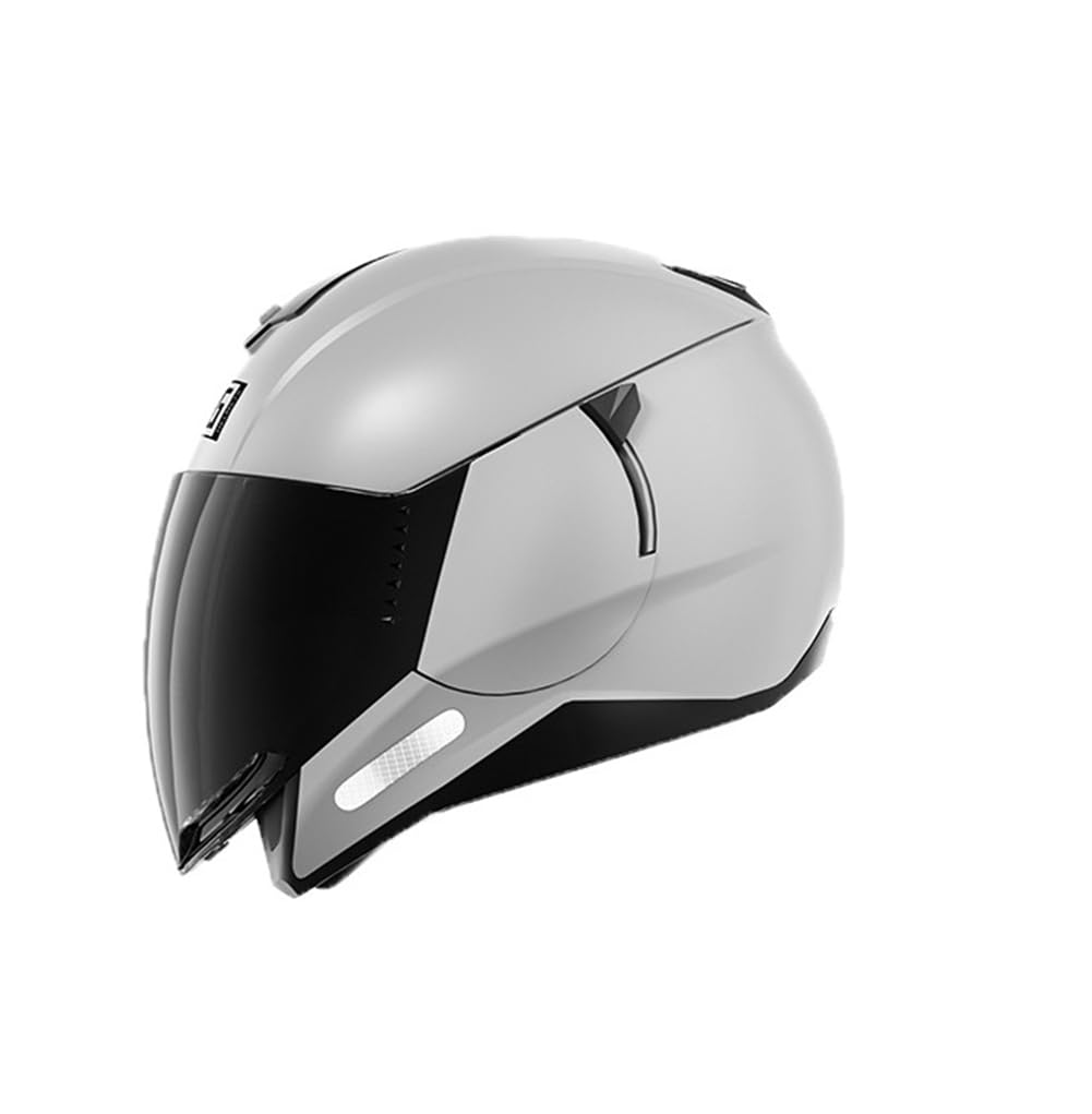 Motorradhelm Classic ABS All-Season Herausnehmbares Innenfutter 3/4 Helm Open-Face Helme für Motorradhelm Classic British Standard Man Mens Coloured Mirror Moto Bike von 100junzidao