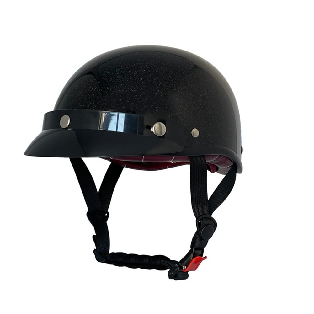 Motorradhelm Herausnehmbares Innenfutter Ganzjahres-Mountainbike British Standard Krempe Halbhelme für Cruiser Motorradhelm ABS Erwachsene Off-Road von 100junzidao