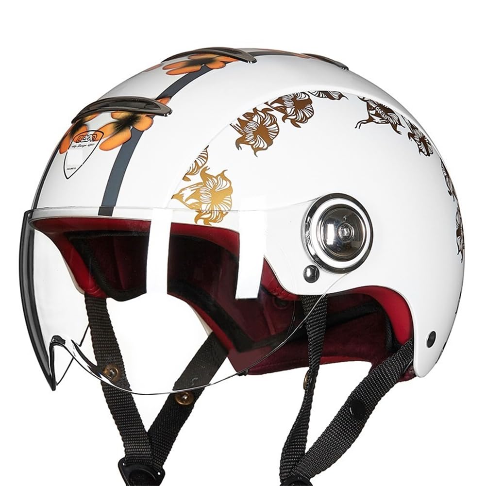 Motorräder Motesen Motocross Helm ABS All-Season Cruiser Sicherheit Halbhelm für Motorrad Helm Abdeckung Jugend Klare Linsen von 100junzidao