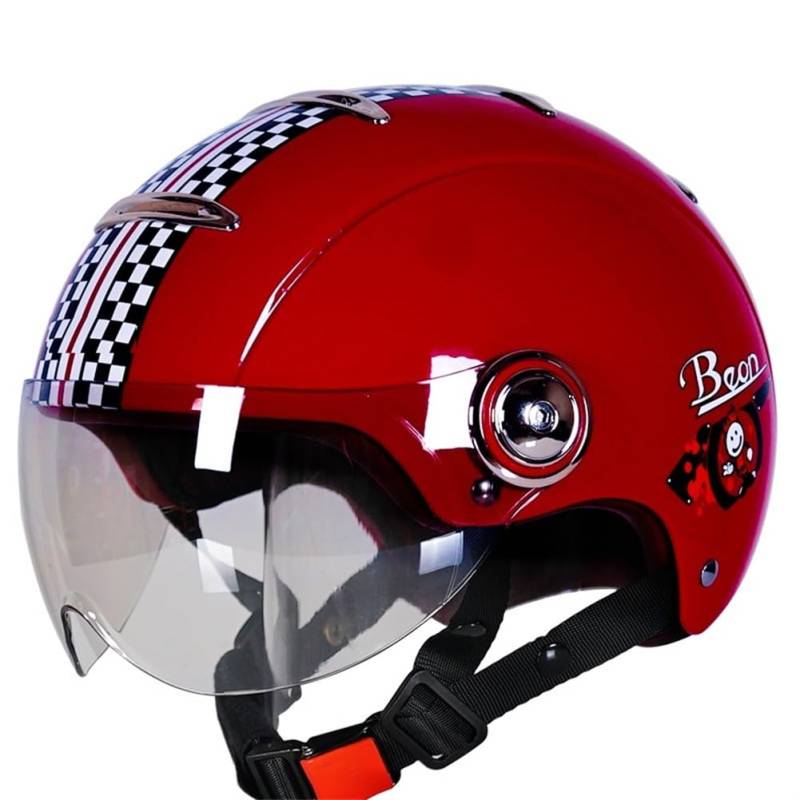 Motorräder Motesen Motocross Helm ABS All-Season Cruiser Sicherheit Halbhelm für Motorrad Helm Abdeckung Jugend Klare Linsen von 100junzidao