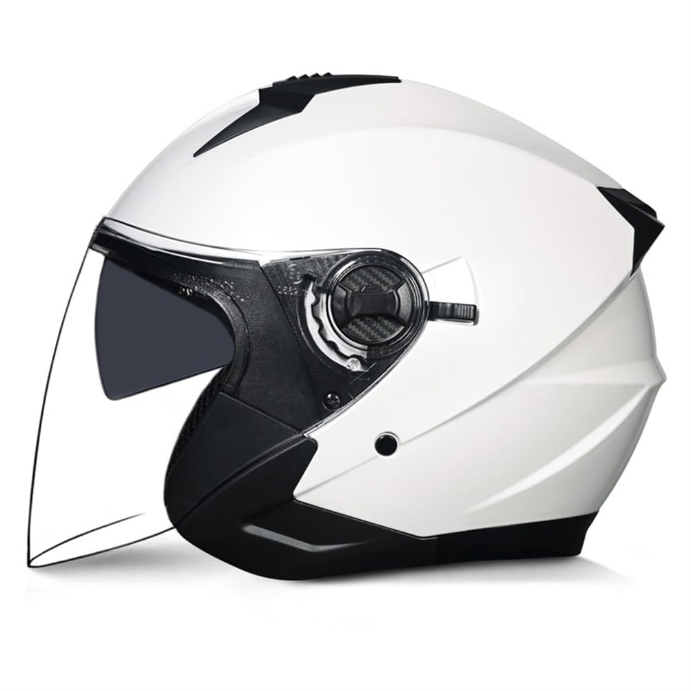 Mountainbike Motorradhelm Männer ABS Offene Helme für Motorrad Motorradhelm Straßenzulassung Doppelgläser Jugend 3/4 Helm Abnehmbares Innenfutter Ganzjährig von 100junzidao