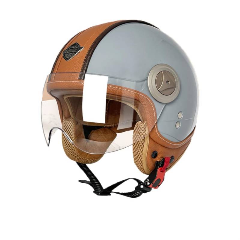 Mountainbike Motorradhelm für Frauen Halbhelme für Motorradhelm Maske ECE omologato W Spiegel ABS All-Season Abnehmbares Innenfutter Aviator Lovers von 100junzidao