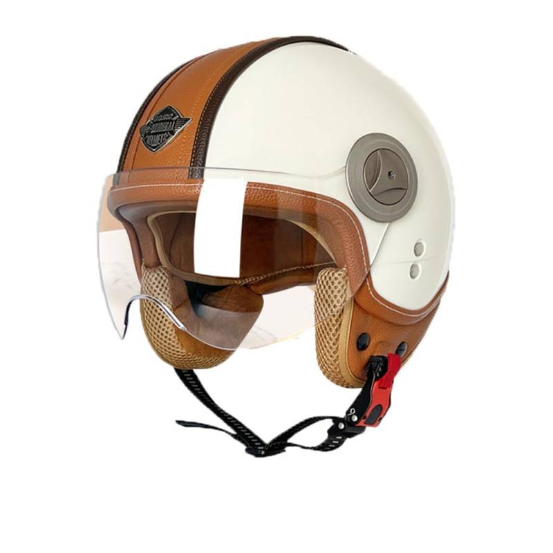 Mountainbike Motorradhelm für Frauen Halbhelme für Motorradhelm Maske ECE omologato W Spiegel ABS All-Season Abnehmbares Innenfutter Aviator Lovers von 100junzidao