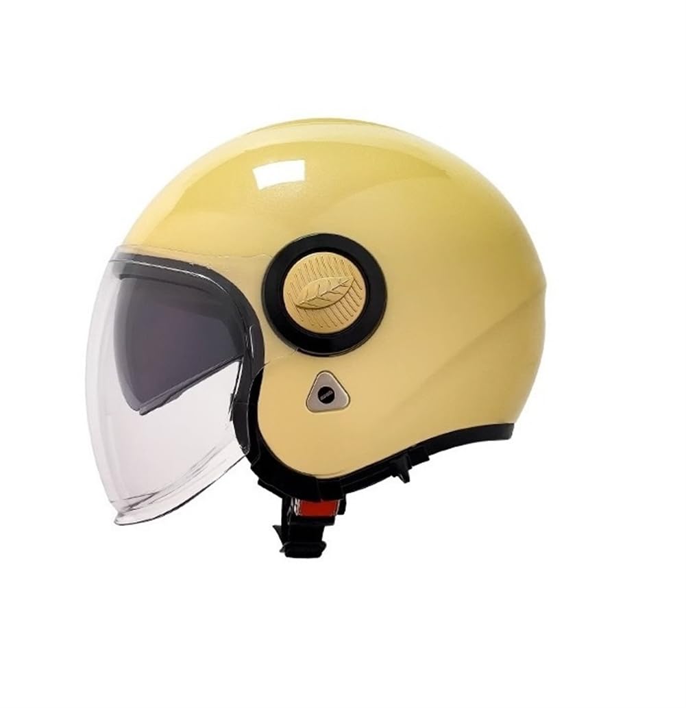 Offene Helme für Motorradhelm Full Face Double Lenses Couple 3/4 Helm Touring Scooters Motorrad Open Face Motorrad Sturzhelm ABS All-Season Road Legal von 100junzidao