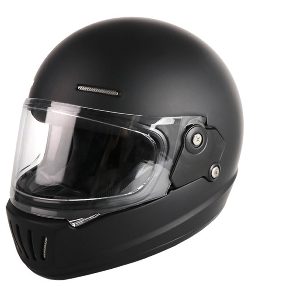 Regen und Nebel Proof All-Season Motorrad Helm Classic Full Face Helme für Unisex Clear Mirror Wind Resistant Removable Lining Dot Omologato Abs Karting von 100junzidao