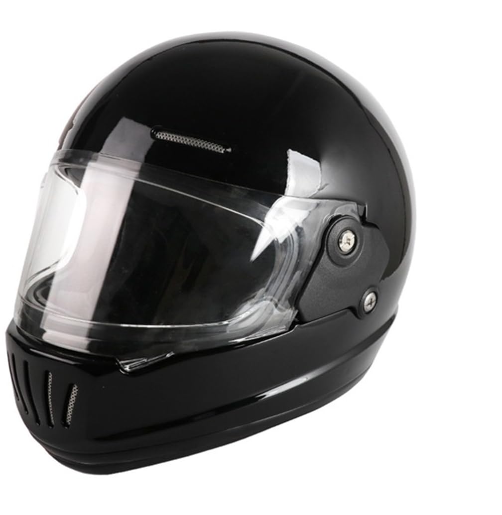 Regen und Nebel Proof All-Season Motorrad Helm Classic Full Face Helme für Unisex Clear Mirror Wind Resistant Removable Lining Dot Omologato Abs Karting von 100junzidao