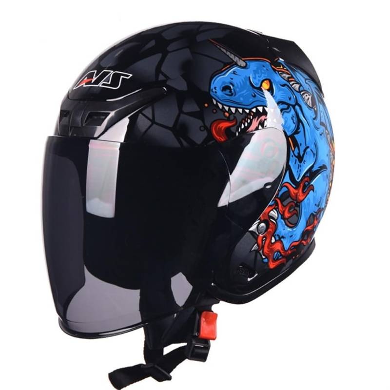 Sicherheit Offene Helme für Capacete Moto ABS Mode Touring Motorrad Motorradhelm Aufkleber Damen 3/4 Helm Ganzjahreshelm von 100junzidao