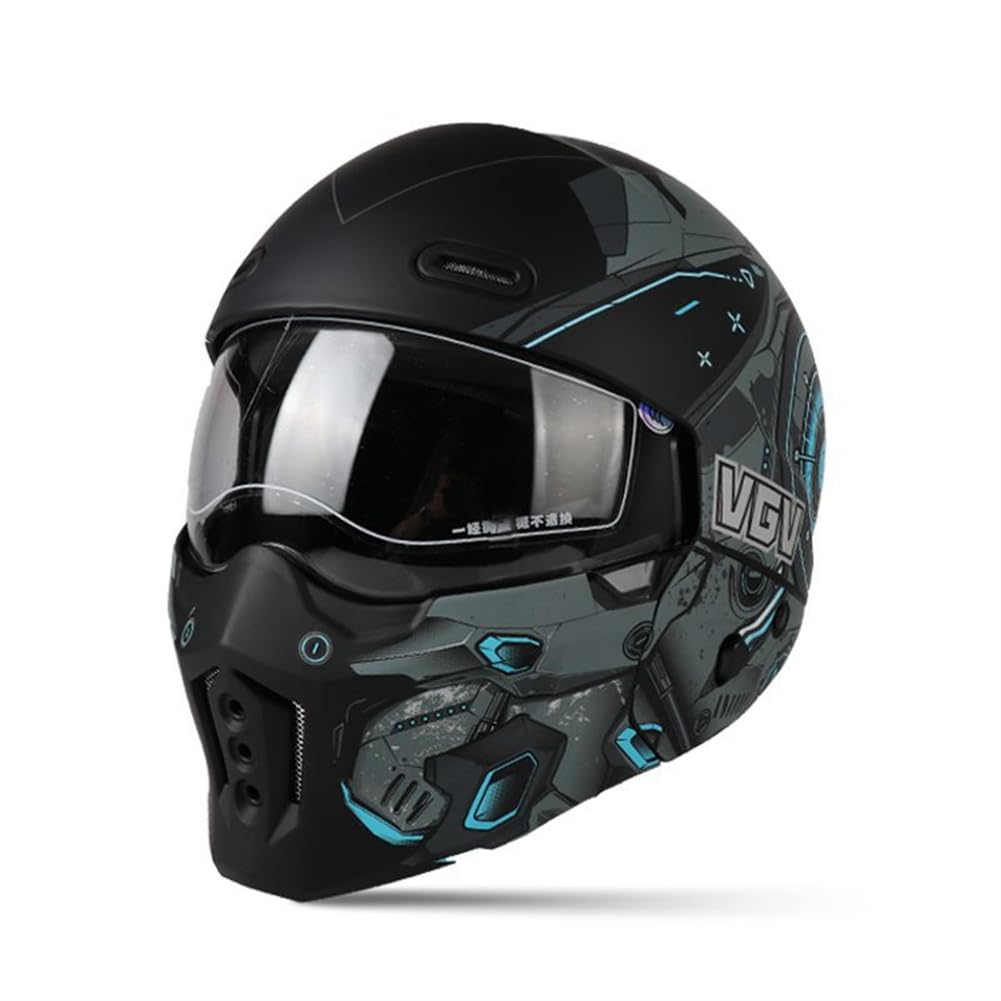 Sturzhelme für Fahrräder Cruiser Offene Helme Ganzjahres-Mountainbike Kombi-Helm Paar Masken 3/4 Helm für Capacete Moto ABS von 100junzidao