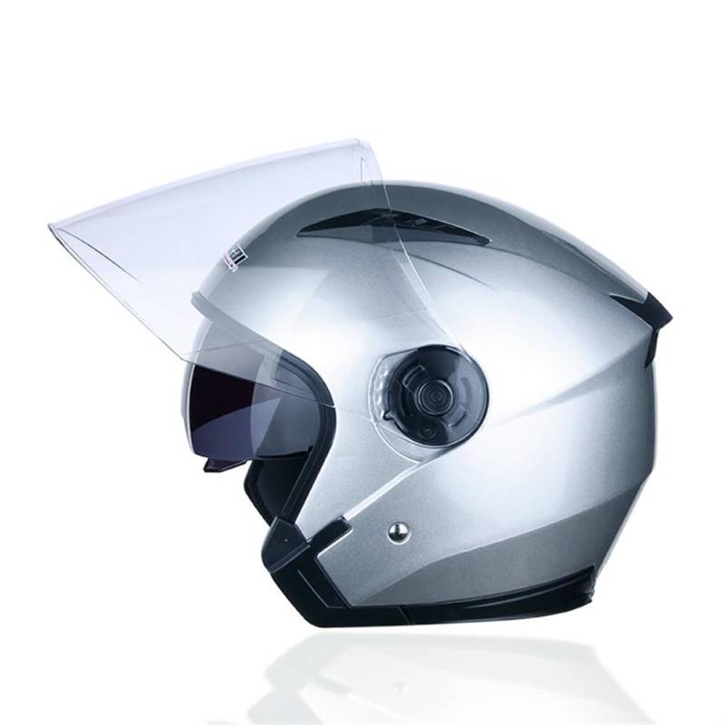 Touring Motorrad Motorradhelm Double Lenses 3/4 Helm Removable Lining Open Face Helm für Motorradhelm Abs All-Season Man Mens All-Season Road Legal von 100junzidao