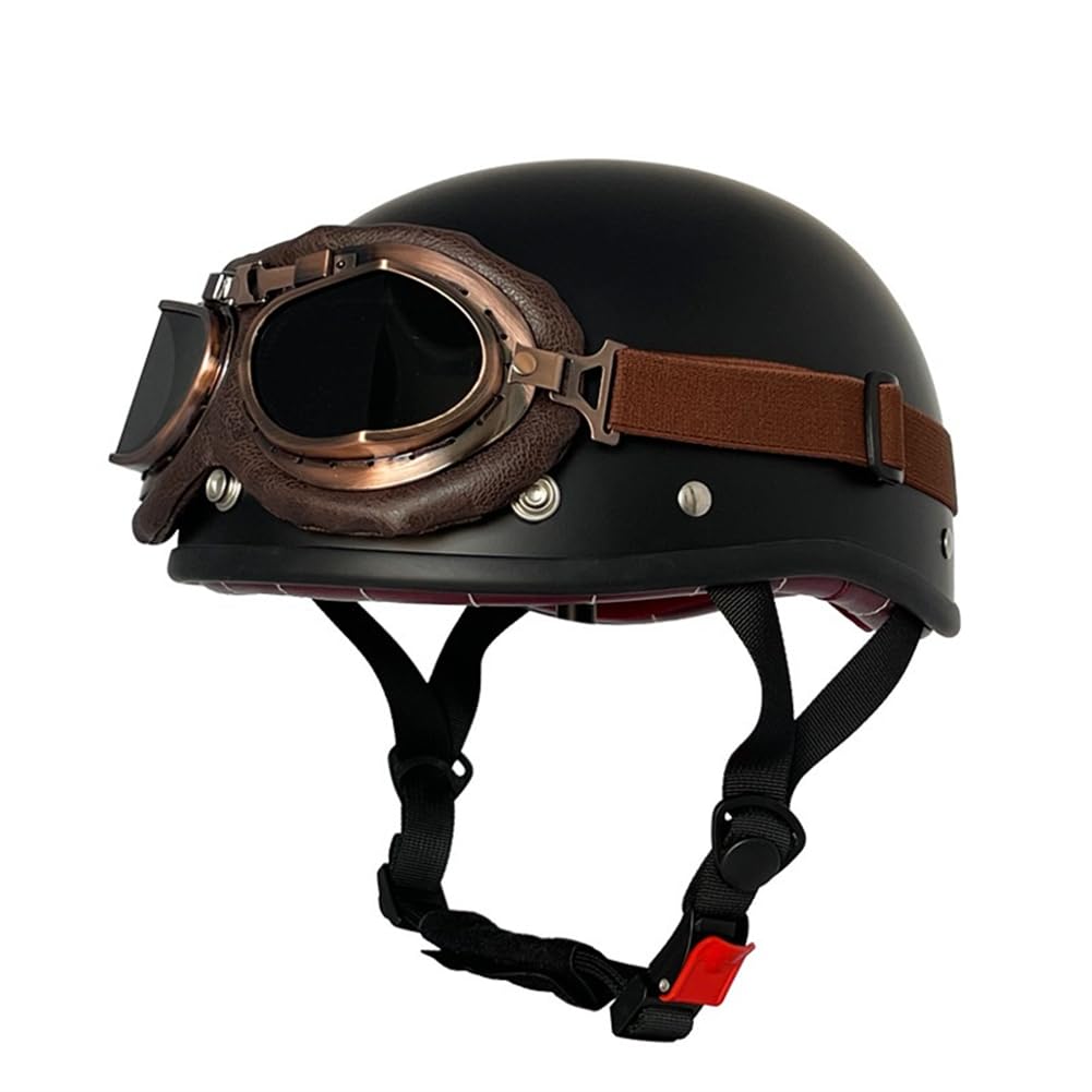 omologato Halbhelme für Sturzhelme für Motorräder Motorradhelm für Frauen Abnehmbares Innenfutter Windschutzscheibe Ganzjahres-Rennsport Jugend Aviator ABS von 100junzidao