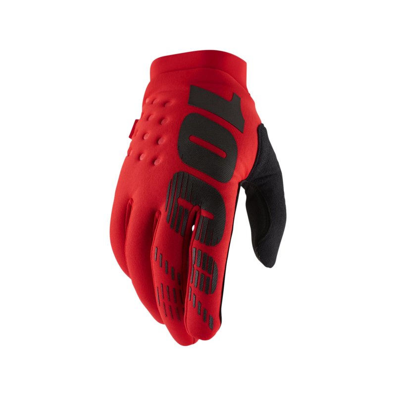 100% Handschuhe Brisker Rot