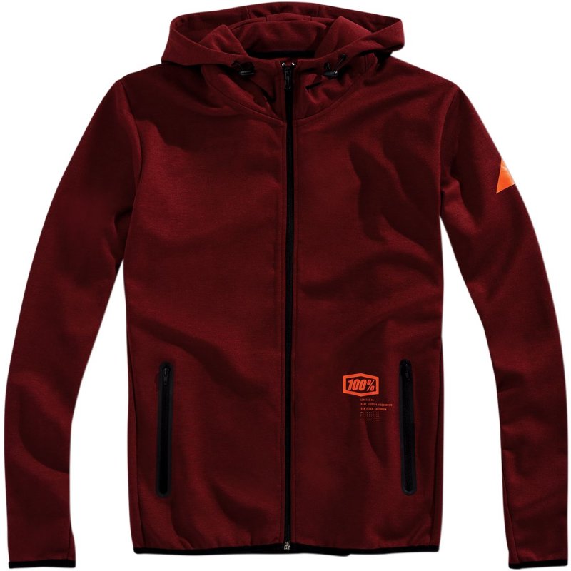 100% Zip Hoodie Viceroy Burgundy Größe: S von 100percent