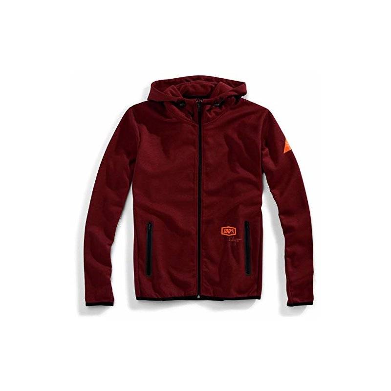 100% Zip Hoodie Viceroy Burgundy von 100%