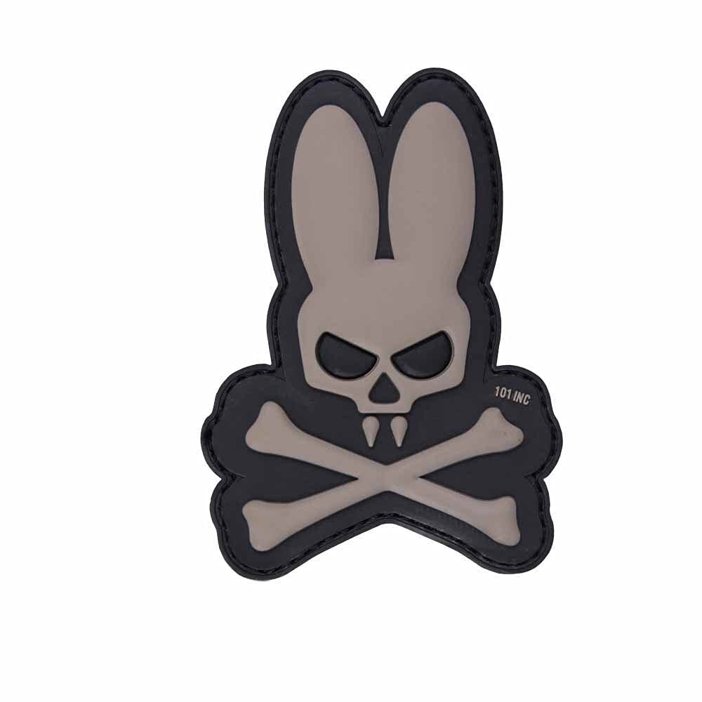 Emblem 3D PVC Skull Bunny grau von 101 Inc.