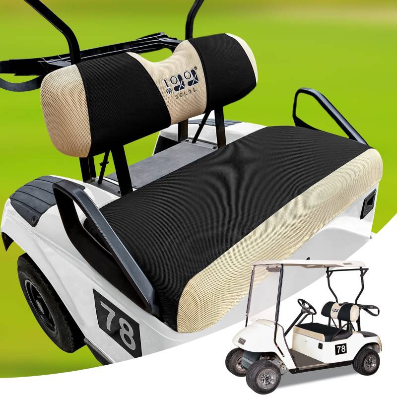 10L0L Golfwagen Sitzbezüge Universal Vollständiges Set für Vordersitze, Durable Atmungsaktive Material Sitzschutz, Passform Zubehör für EZGO TXT RXV & Club Car DS von 10L0L