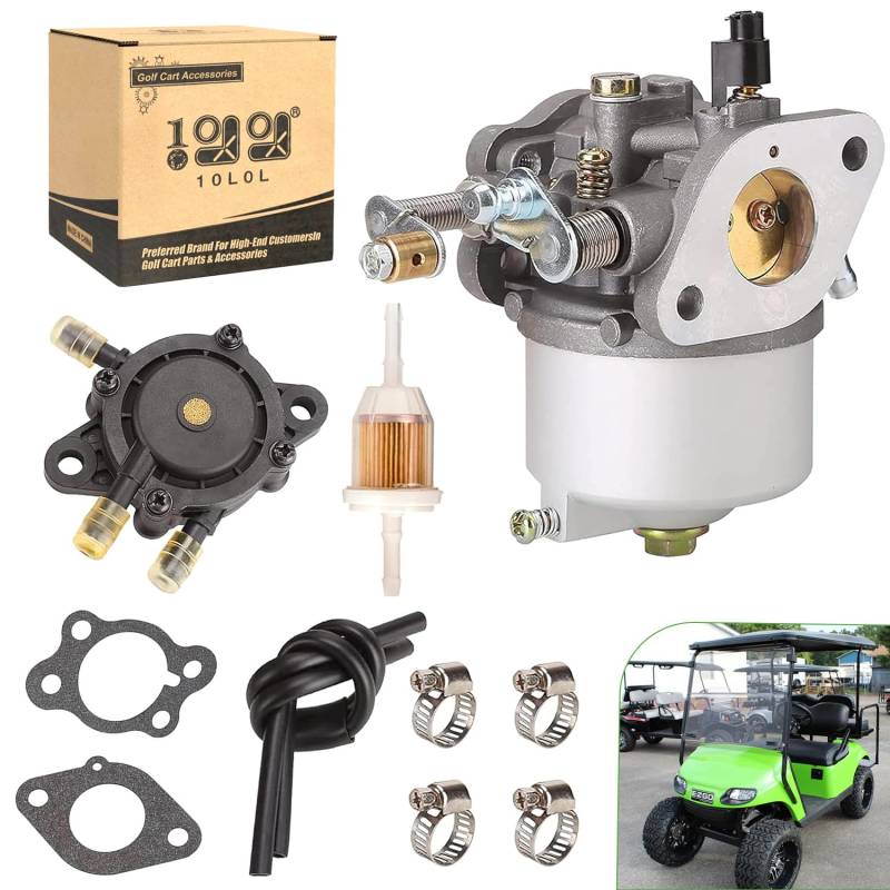 10L0L Vergaser-Kraftstoffpumpen-Set für EZGO Golfwagen TXT Medalist Marathon ab 1991, 4-Takt mit 295 cc Motoren, ersetzt OEM 72840-G01 26645-G01 72558-G02 26726-G01 26727-G01 603901 17553 von 10L0L