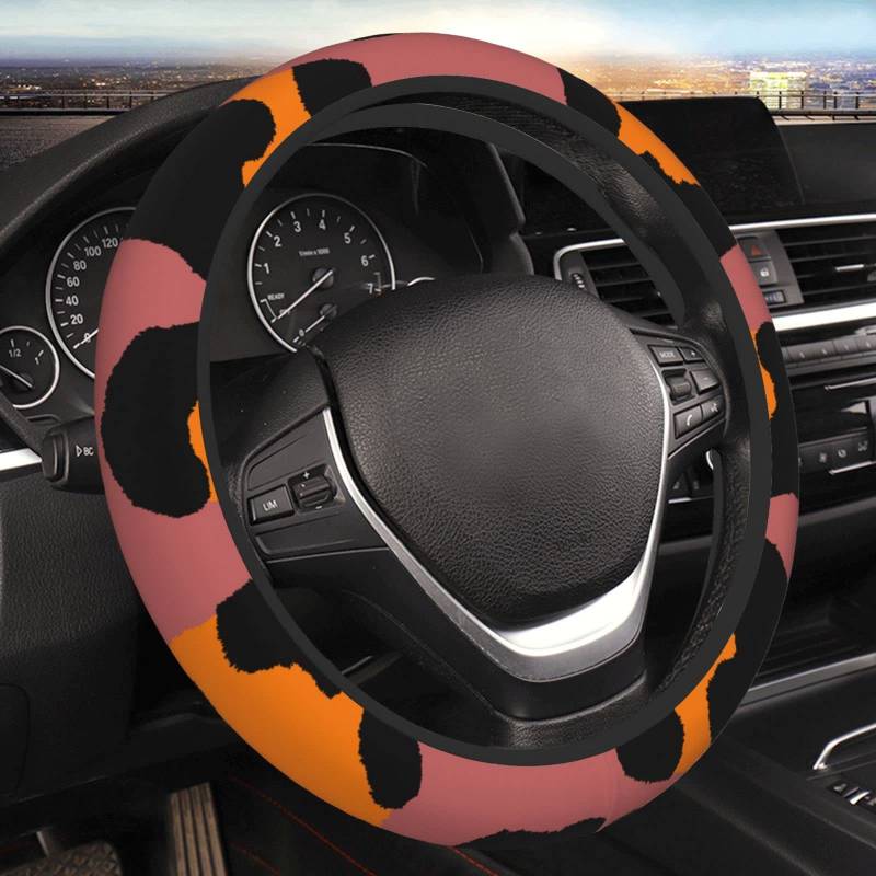 Steering Wheel Cover 15In/38Cm Abstrakter Leopard Anti Rutsch Lenkradhülle Atmungsaktiv Lenkradschutz Für Autozubehör Innenraum Dekorzubehör Damen von 167