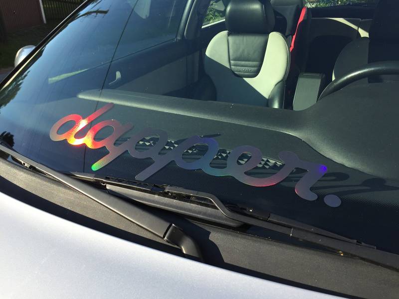 Dapper Aufkleber Hologramm Oilslick Regenbogenfarben Glitzer Aufkleber low lifestyle für Tieferlegung von 1A Style Sticker