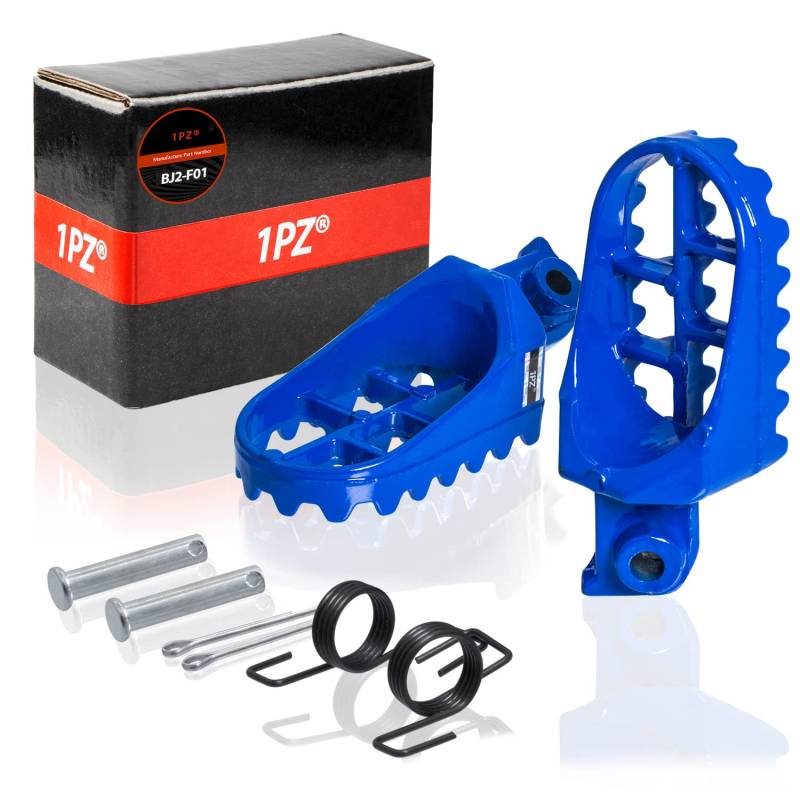 1PZ BJ2-F01 Fußrasten aus Aluminium, Blau, Ersatz für Honda XR50R CRF50 CRF70 CRF80 CRF100F Yamaha PW50 PW80 TW200 TTR90 Dirt Pit Motor Bike von 1PZ