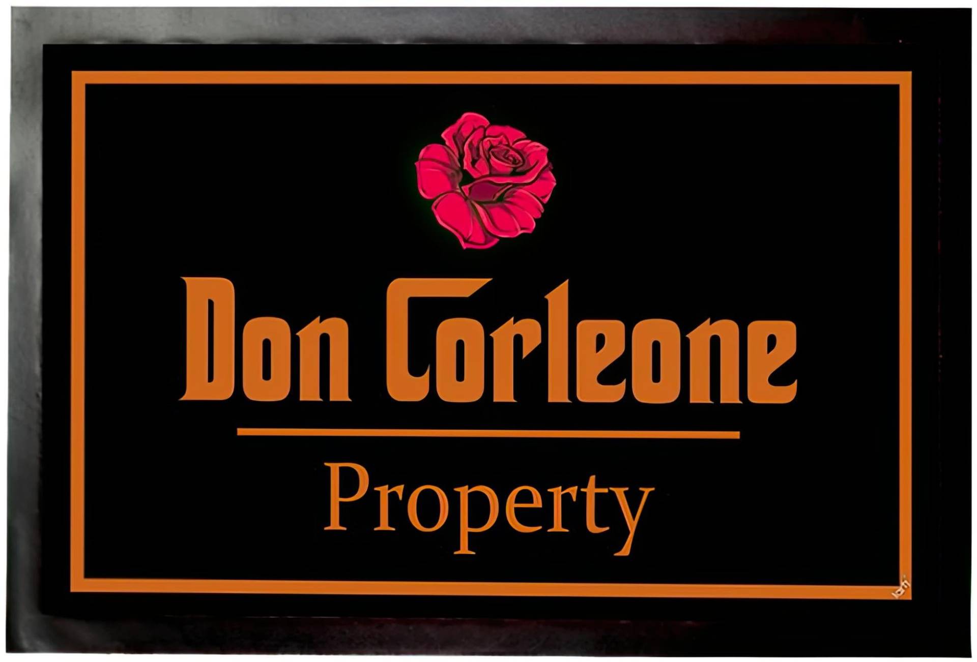 1art1 Don Corleone Don Corleone Property Fußmatte Dekomatte Innenbereich | Design Türmatte 60x40 cm von 1art1