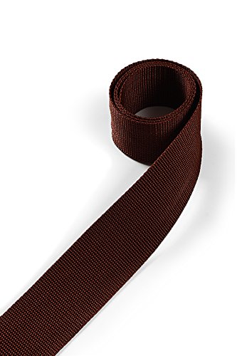 1buy3 Gurtband aus Polypropylen 25mm breit, 4 Meter lang, Farbe:6 - Mahagonibraun | Grundpreis pro Meter = € 1,37 von 1buy3