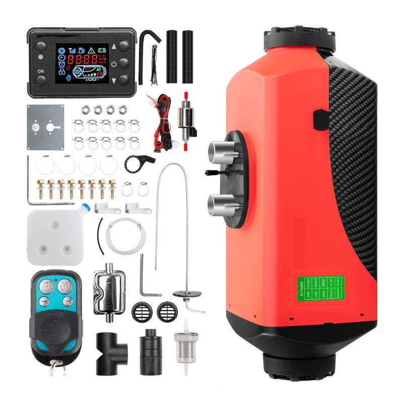 1inchome Standheizung, Standheizung Diesel, 12V Lufterhitzer, 2KW/5KW/8KW Air Diesel Heizung mit Schalldämpfer, LCD Schalter u. Fernbedienung für Auto RV Boote LKW KFZ PKW Wohnmobil von 1inchome