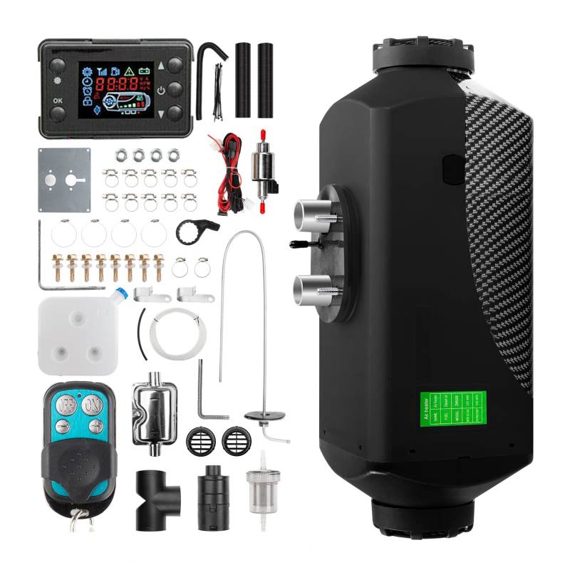 1inchome Standheizung, Standheizung Diesel, 12V Lufterhitzer, 2KW/5KW/8KW Air Diesel Heizung mit Schalldämpfer, LCD Schalter u. Fernbedienung für Auto RV Boote LKW KFZ PKW Wohnmobil von 1inchome