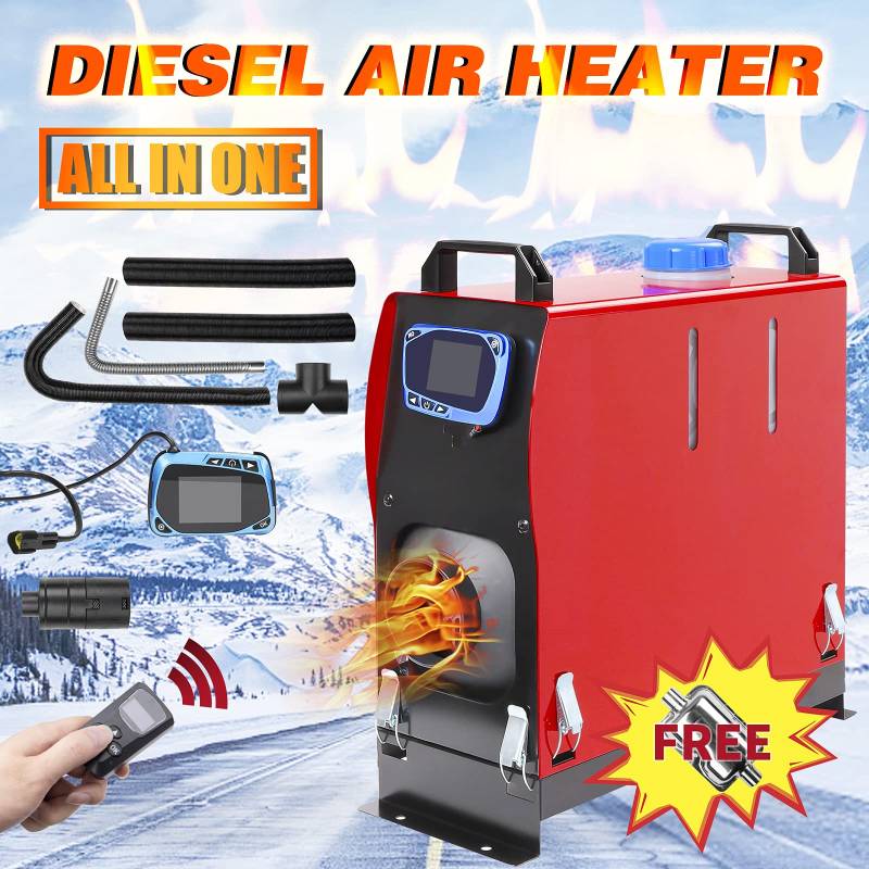 1inchome Standheizung, Standheizung Diesel, 12V Lufterhitzer, 2KW/5KW/8KW Air Diesel Heizung mit Schalldämpfer, LCD Schalter u. Fernbedienung für Auto RV Boote LKW KFZ PKW Wohnmobil von 1inchome