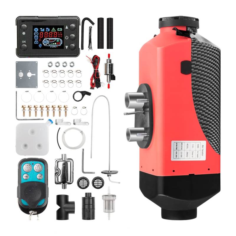 1inchome Standheizung, Standheizung Diesel, 12V Lufterhitzer, 2KW/5KW/8KW Air Diesel Heizung mit Schalldämpfer, LCD Schalter u. Fernbedienung für Auto RV Boote LKW KFZ PKW Wohnmobil von 1inchome