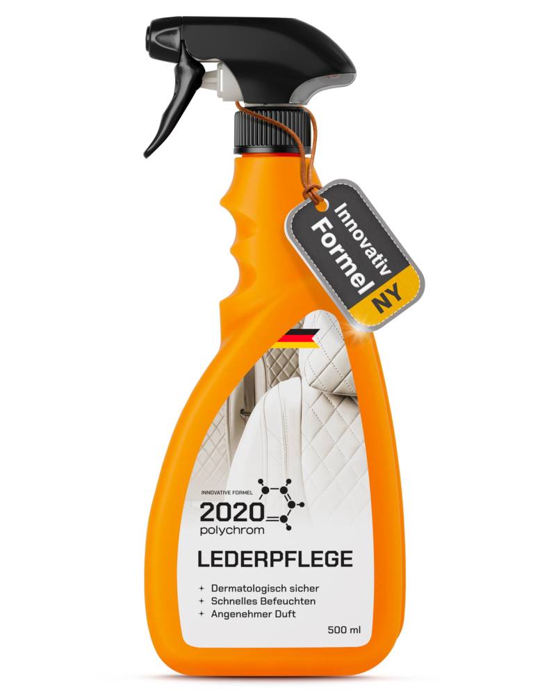 Polychrom 2020 Lederpflege Conditioner 500ml – Intensive Auto Lederpflege für Glattleder & Kunstleder in Autos, Motorrädern, Booten & Flugzeugen von 2020 Polychrom