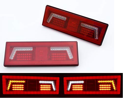 2 x 12/24 V LED-Rücklicht für LKW, Anhänger, Chassis, Van, Wohnwagen, Wohnmobil, Bus von 24/7 AUTO