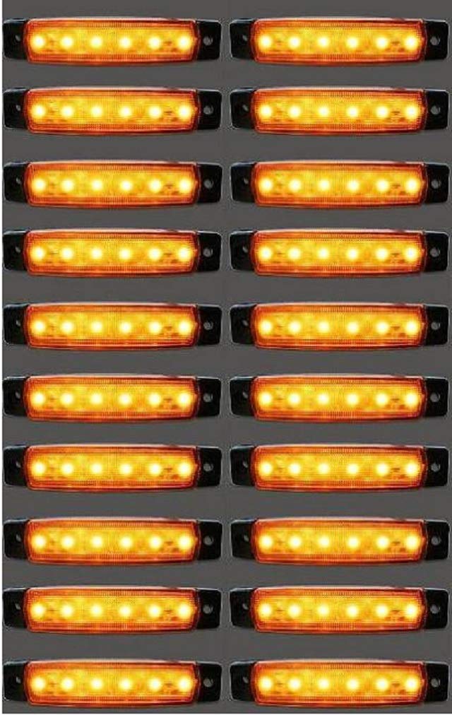 24V LED Seite Heck Umriss Orange Bernstein Begrenzungsleuchten Von 24/7Auto Lkw Anhänger Fahrwerk 20 Teile von 24/7 AUTO