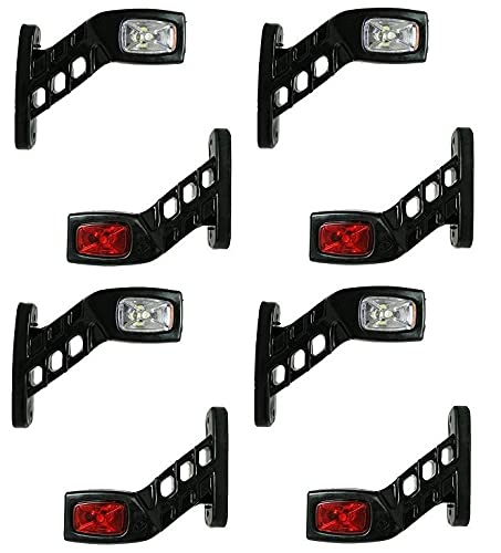 8 x LED Seitenmarkierungsleuchten Umrissleuchten 12/24V LKW Anhänger LKW rot/weiß/orange von 24/7 AUTO