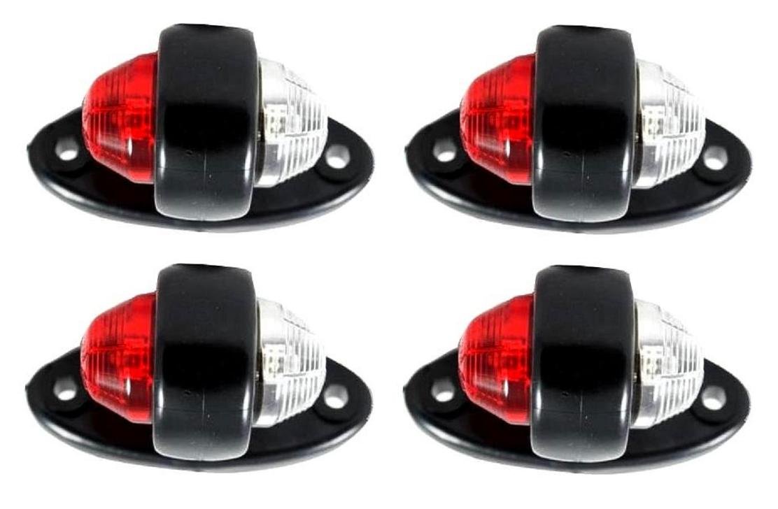 LED-Lichter für Rückholseiten, 12/24 Volt, Rot/Weiß, 4 Stück von 24/7 AUTO