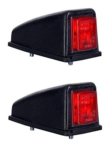 2 x LED Rot Dach hinten Ecke Marker Lights 12 V 24 V E9 markiert für LKW Truck Trailer von 24/7 AUTO