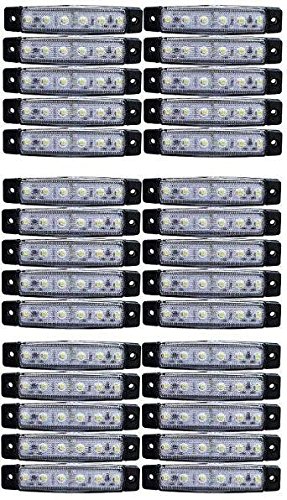 30 x LED-Seite Outline 24 V weiß Marker Lichter für Truck Trailer Caravan von 24/7 AUTO