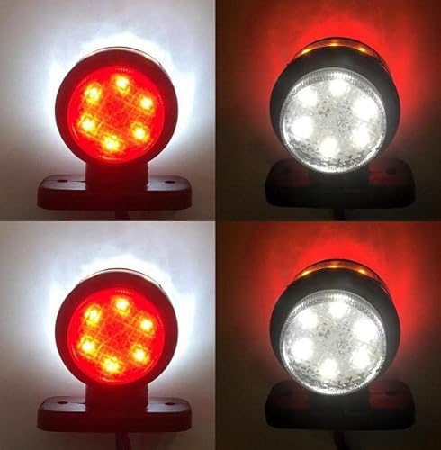 4 x Seite Outline Marker Lights 24 V Trailer Van Truck Caravan Chassis Wohnmobil orange weiß rot von 24/7Auto