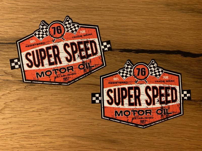 #752 / 2X Gasoline Sticker Aufkleber 10,5x7,5cm Speed Racing 76 STP Hotrod V8 USA US Car Tuning Auto Oltimer von 24/7stickers