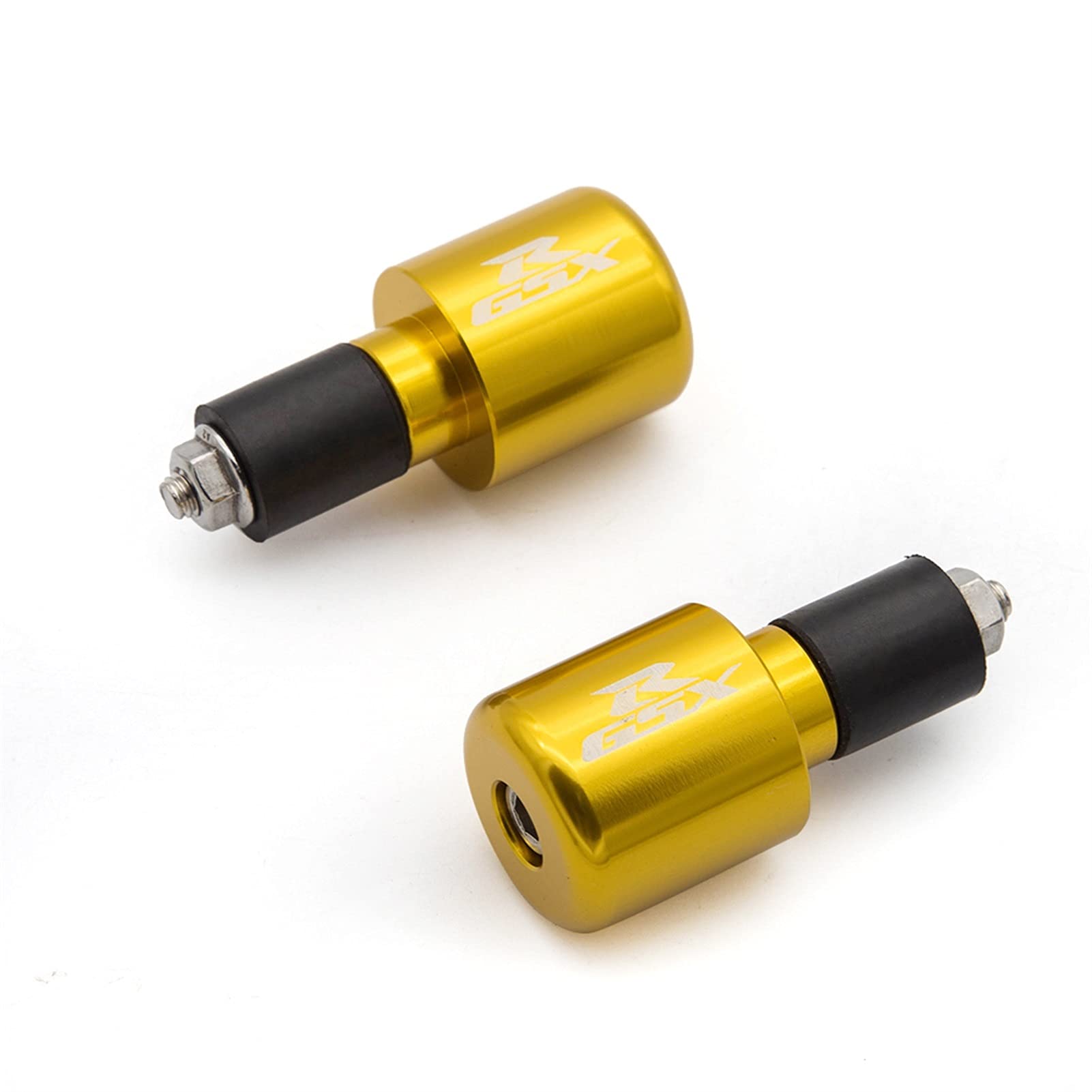 Motorrad Zubehör Lenkungsgegengewicht für Suzuki GSXR 600 750 1000 1100 Motorrad CNC Aluminium Griff Griffe Ende Griff BAR Cap End Plug Slider (Color : Gold) von 2Bird