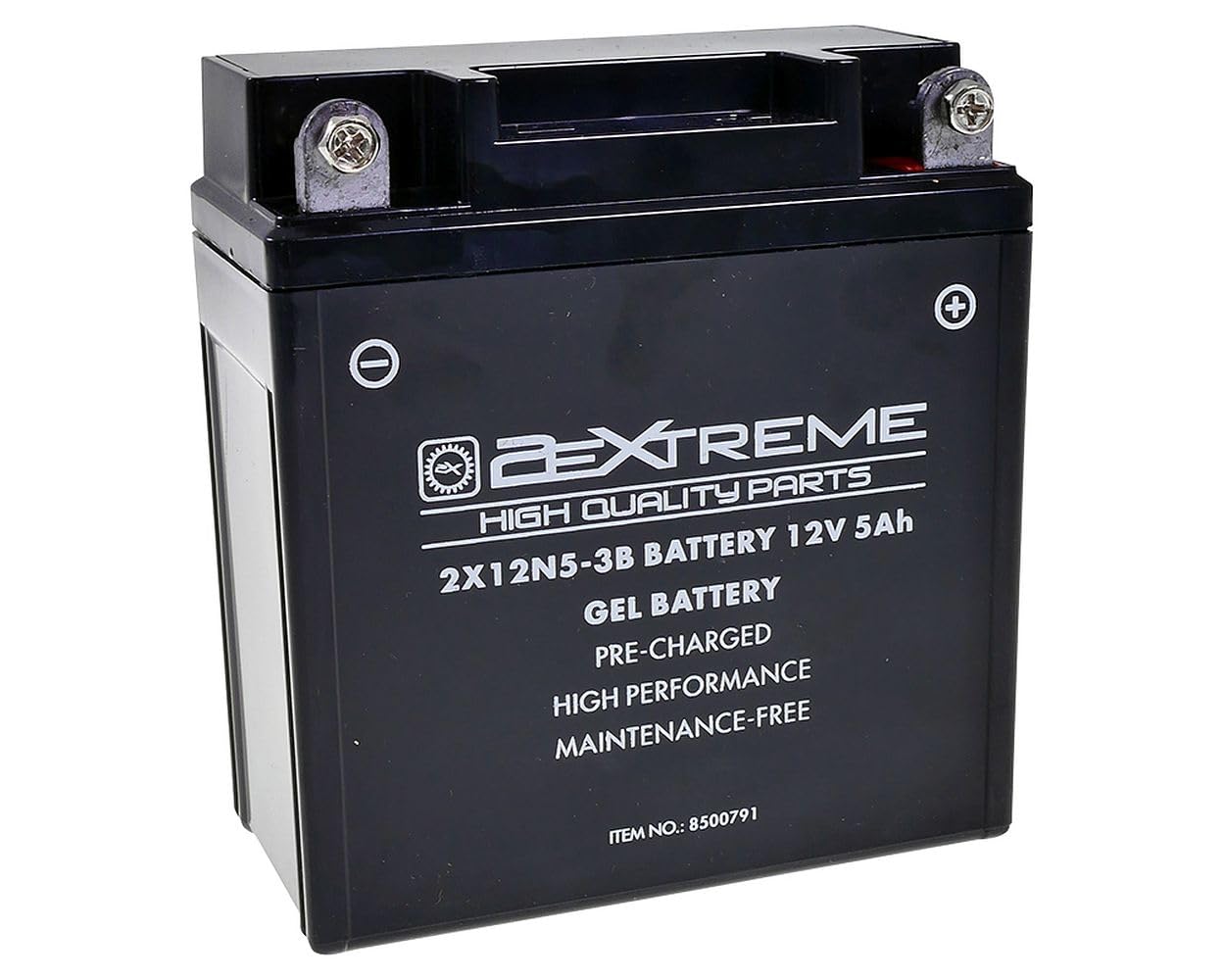 2EXTREME 12V 5Ah 2X12N5-3B Motorrad Gel Batterie, wartungsfrei versiegelt und vorgeladen kompatibel mit YB5L-BS, GB5L-B Roller Quad Moped… von 2EXTREME