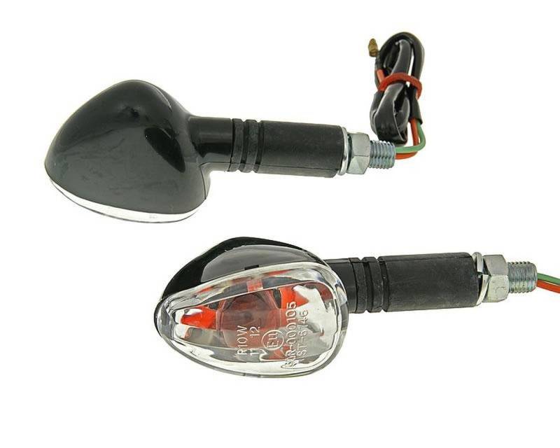 Blinker Set Universal M10 schwarz Doozy klar - lang von 2EXTREME