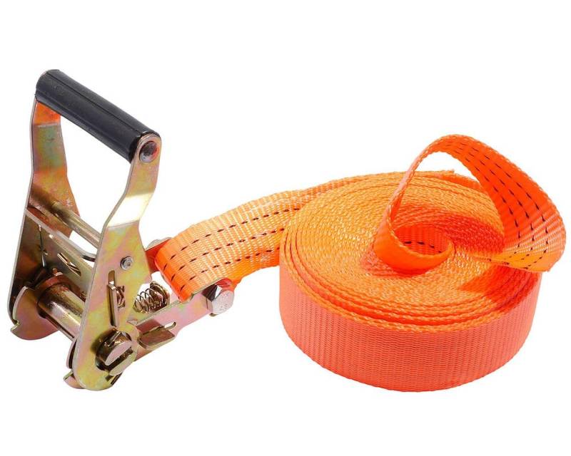 2EXTREME Spanngurt mit Ratsche orange 6m 38mm 2t 2000kg 2000 daN einteilig Zurrgurt von 2EXTREME